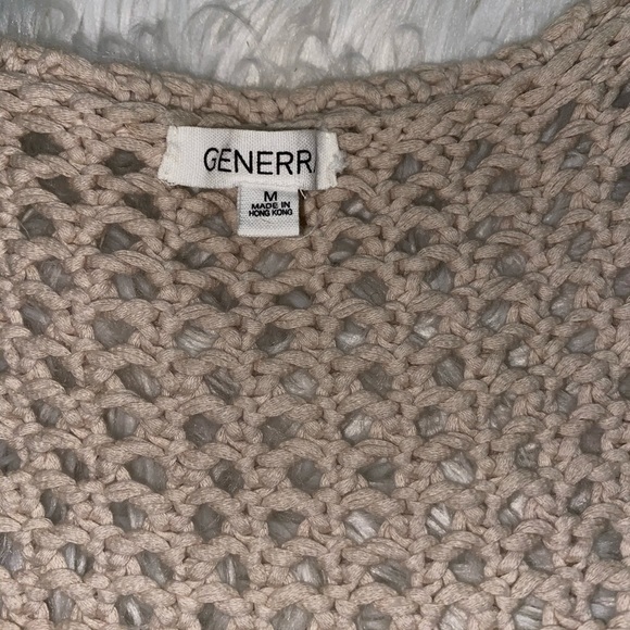 GENERRA Open-Weave Cotton Sweater Tank Top - Picture 3 of 7